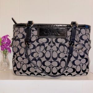 Coach Signature Black + Gray Bag